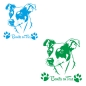 Preview: Bodegero Andaluz Name Autoaufkleber Auto Aufkleber Sticker Pfoten A4308